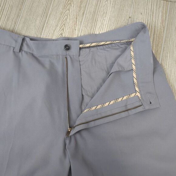 Vintage Y2K Nike Golf Fit Dry Men’s 36 Grey Blue Flat Front Shorts Pockets - Picture 2 of 6